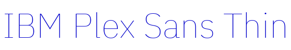 IBM Plex Sans Thin font